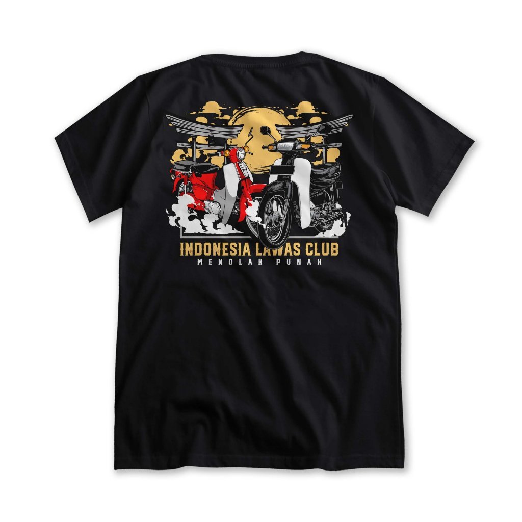 Kaos Racing Honda Astrea C70 Indonesia Lawas Club Menolak Punah Baju Disto Motor Tua Legend Klasik T