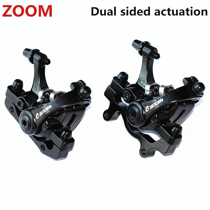 Rem Cakram Belakang Sepeda Zoom Aluminium Alloy Hitam untuk Sepeda Gunung, Jalan Raya, MTB, Rem Cakr