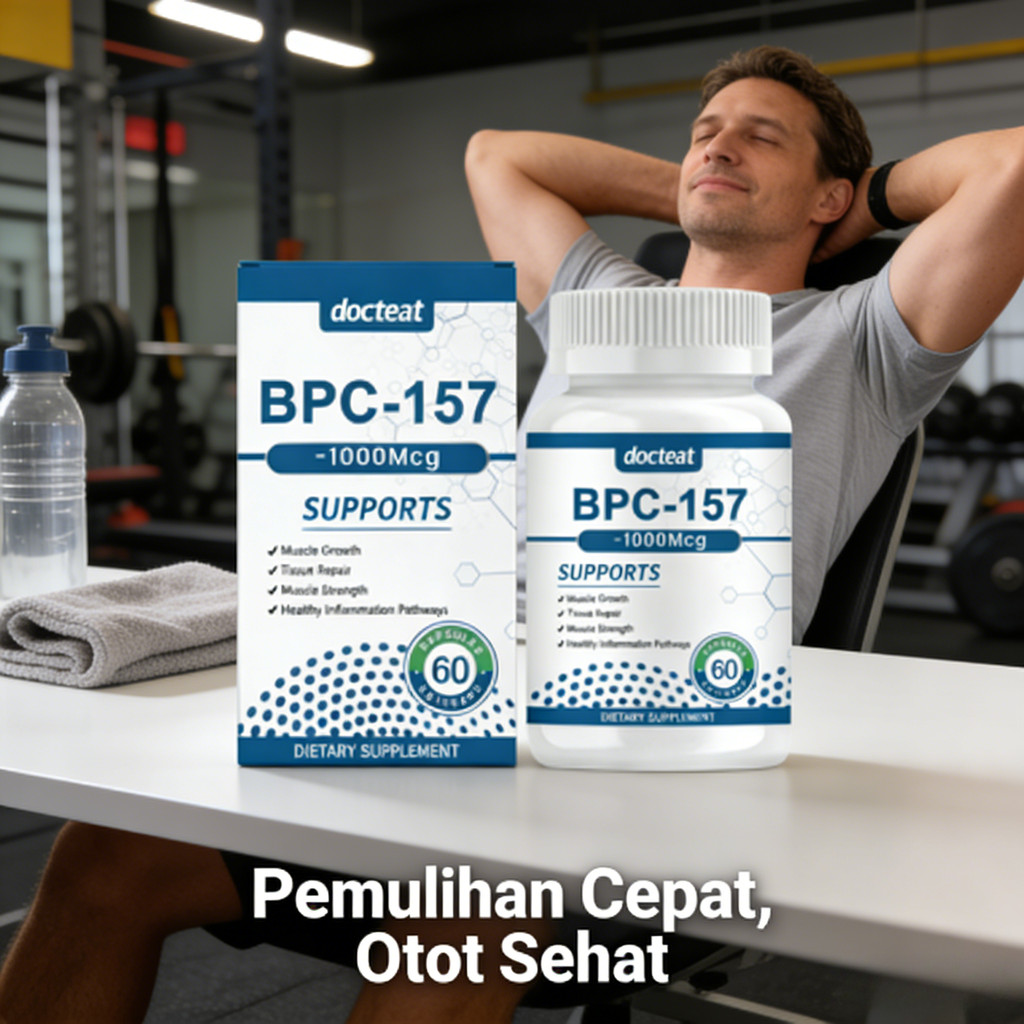 Docteat BPC-157 1000mcg - Dukung Pemulihan Otot & Jaringan Tubuh 60 Kapsul