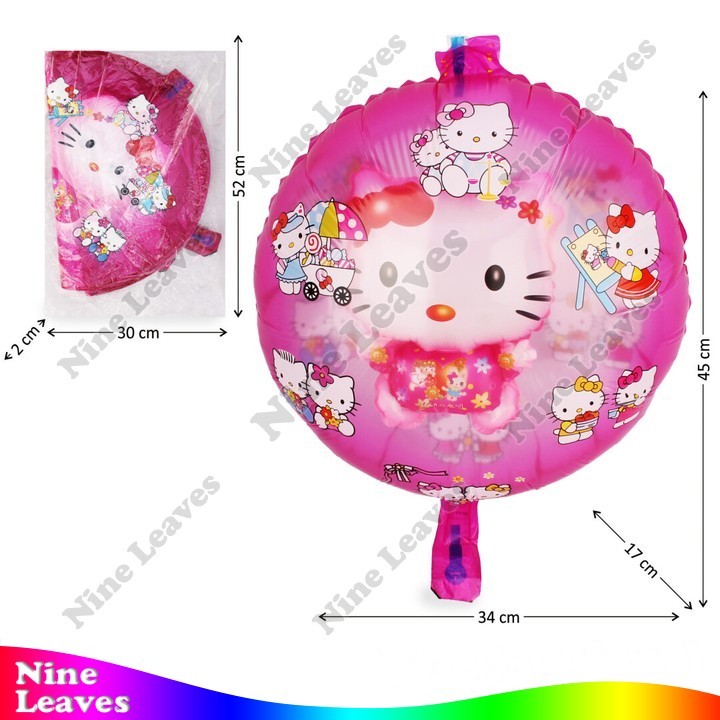 [Grosir 50 Pcs] Balon Gas Isi Balon Hello Kitty 50 Pcs Pack Plastik Balon Murah