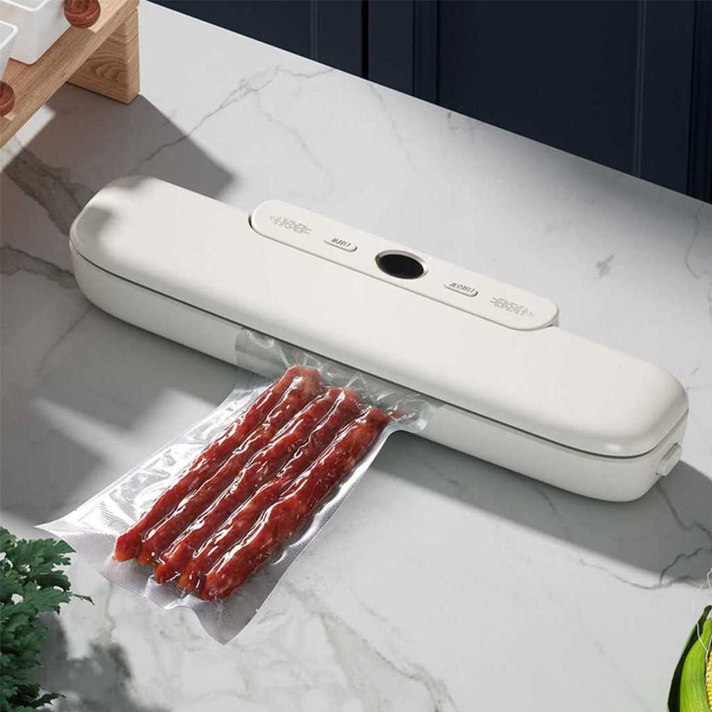 Alat Vakum Makanan Vacuum Sealer 60kPa Mesin Press Plastik Otomatis Food Sealer 120W Seal 30cm Kerin