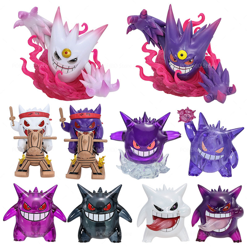 Hot Pokemon Figure Gengar Sticking Tongue Out Gengar Transparent Action Figure Gengar Ghost Claw Fig