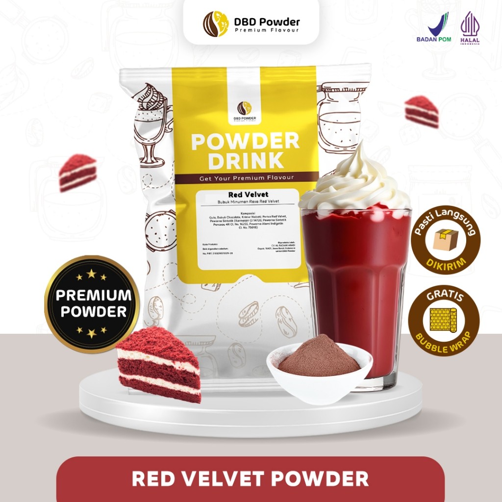 (VIVESSA) [PREMIUM] Bubuk Minuman Red Velvet - Powder Red Velvet Milkshake