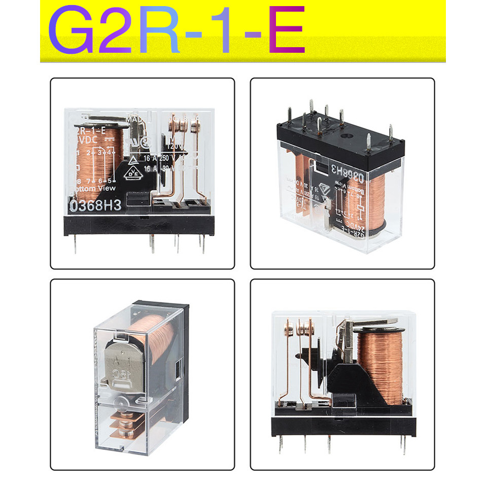 2PCS/lot Power Relays G2R DC5V 12V 24V AC220V G2R-2-5 G2R-2-12 G2R-2-24VDC G2R-1-12 G2R-1-24 G2R-1-E
