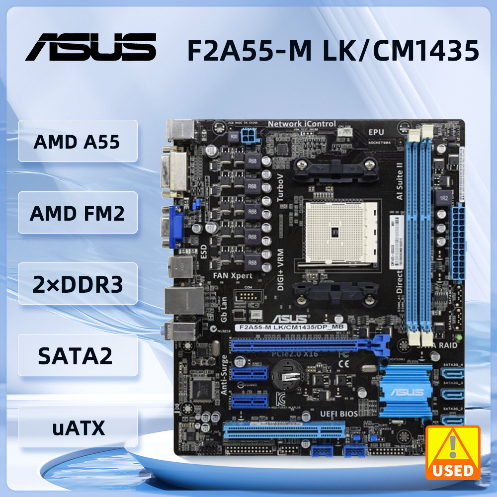 ASUS F2A55-M LK Motherboard Socket FM2 AMD A55 DDR3  F2A55-M LK/CM1435/DP_MB support AMD A10-6700 A4