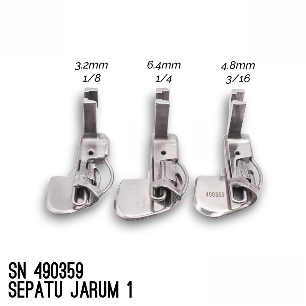 Sepatu jahit TEBAL 490359 Corong kelim pakai Kawat Double Fold Wire Spring Presser foot High speed j