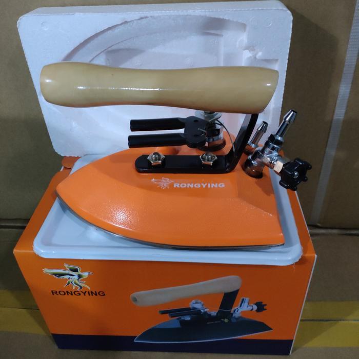 Setrika Uap Laundry / Gosokan Uap Laundry RONGYING (Pakai Boiler&Gas) - Hitam