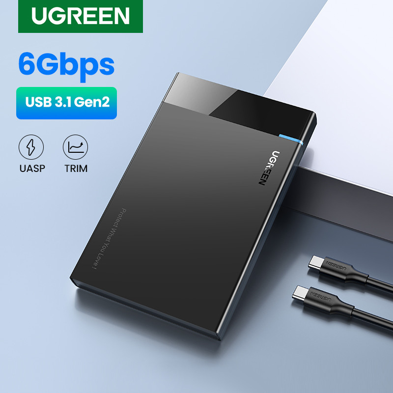 UGREEN HDD Case 2.5" Hard Drive Enclosure USB Type C SATA 5Gbps for SSD HDD 9.5 7mm External Hard Dr