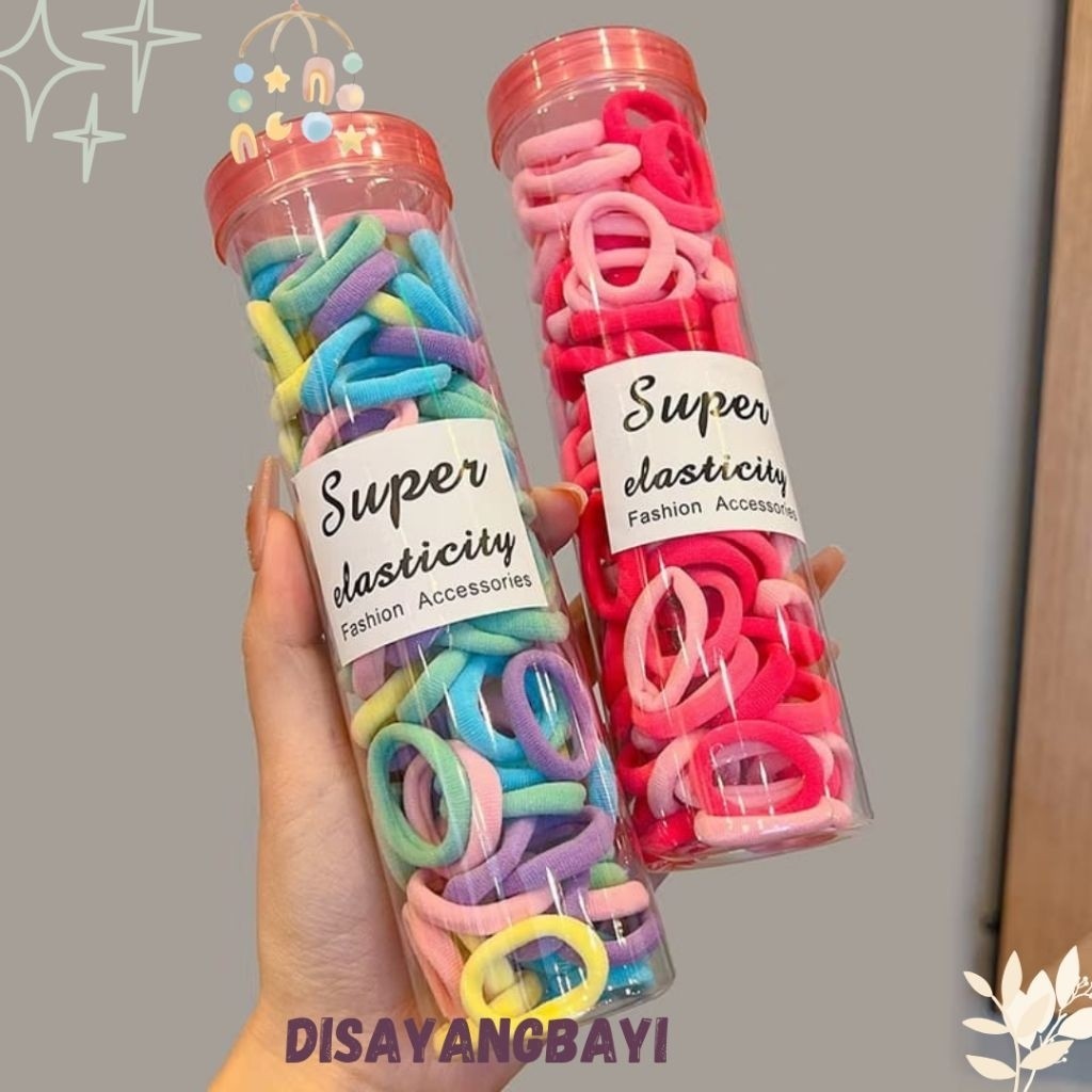 100 PCS IKAT RAMBUT ANAK DAN DEWASA UKURAN KECIL