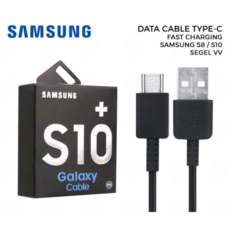 Kabel Data Usb Charger Samsung Type C Original 100% Fast Charging Cable Chas Samsung A5 A7 S8 S9 S10