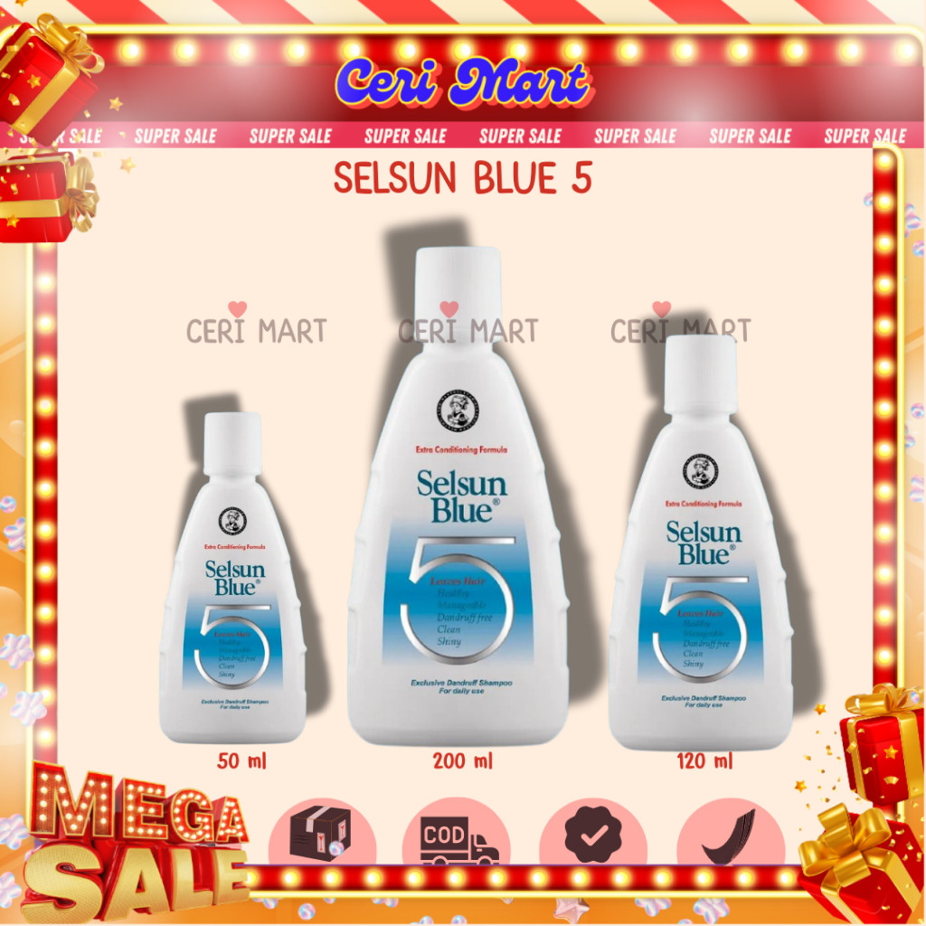 SELSUN Shampoo Biru 5 Blue 5 – Sampo Anti Ketombe BPOM