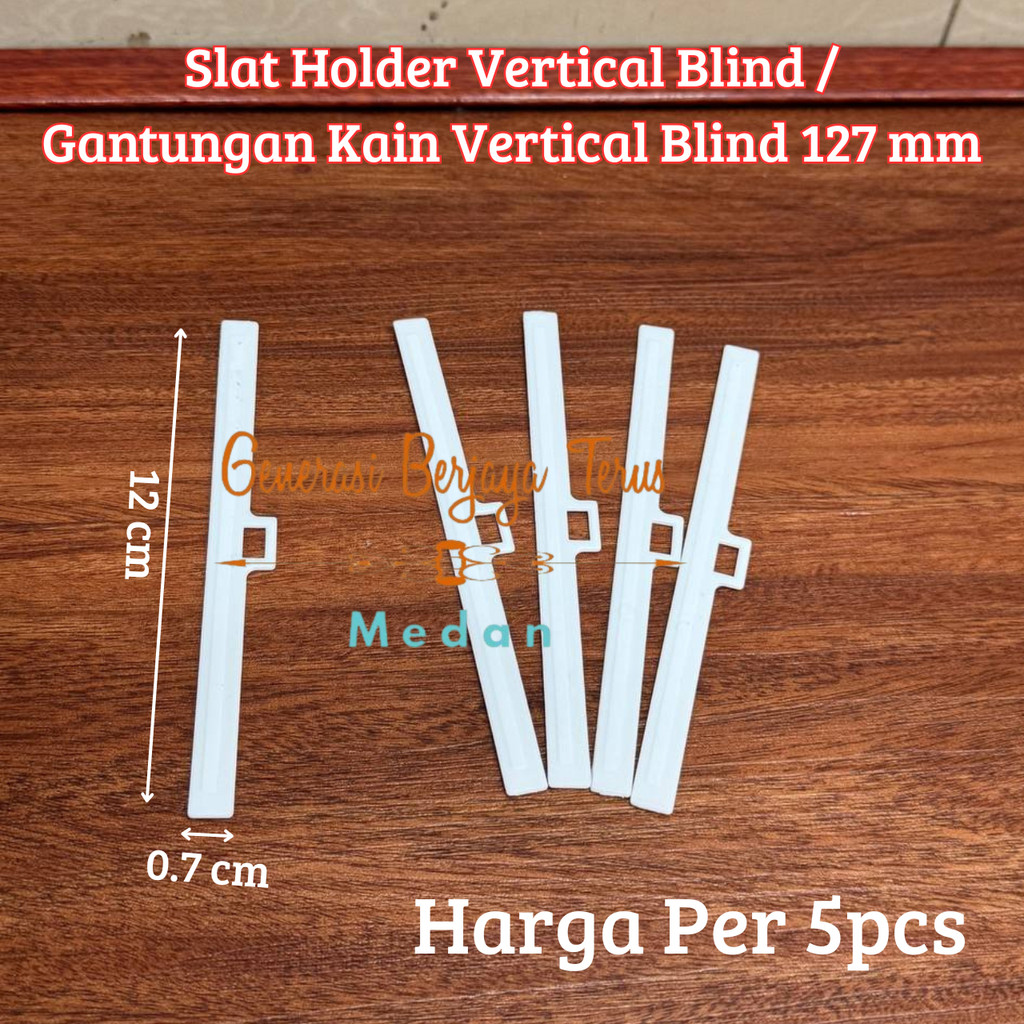(5pcs ) Slat Holder Vertical Blind / Gantungan Kain Vertical Blind 127 mm