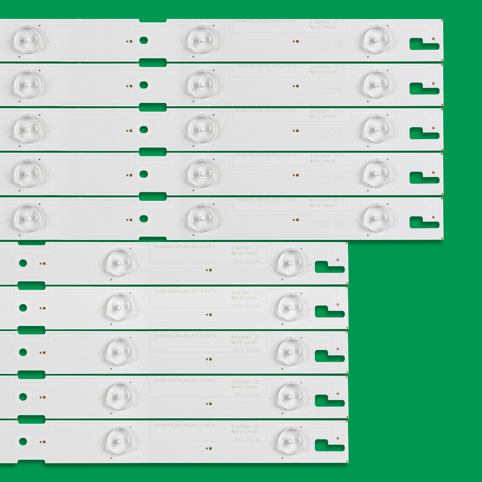 New 10PCS LED Backlight Strip 2015ARC430_3228_R04 L05_REV1.0_150716 For 43VLE5523WG 43VLE6629BR 43VL