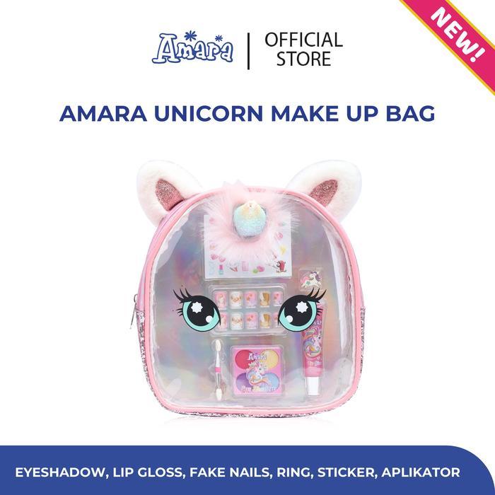 Purbasari - Amara Unicorn Make Up Bag / Makeup Anak BPOM / mainan anak perempuan Set Eyeshadow - Mak
