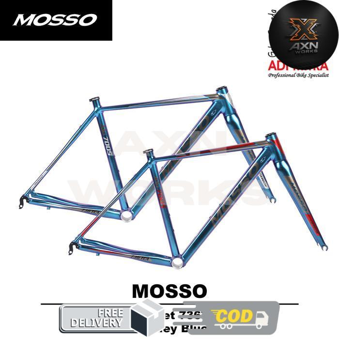 Mosso 736TCA Frame Set Sepeda Road Bike [700C] Frame Sepeda Balap - Bentley Blue, 430 -AXN