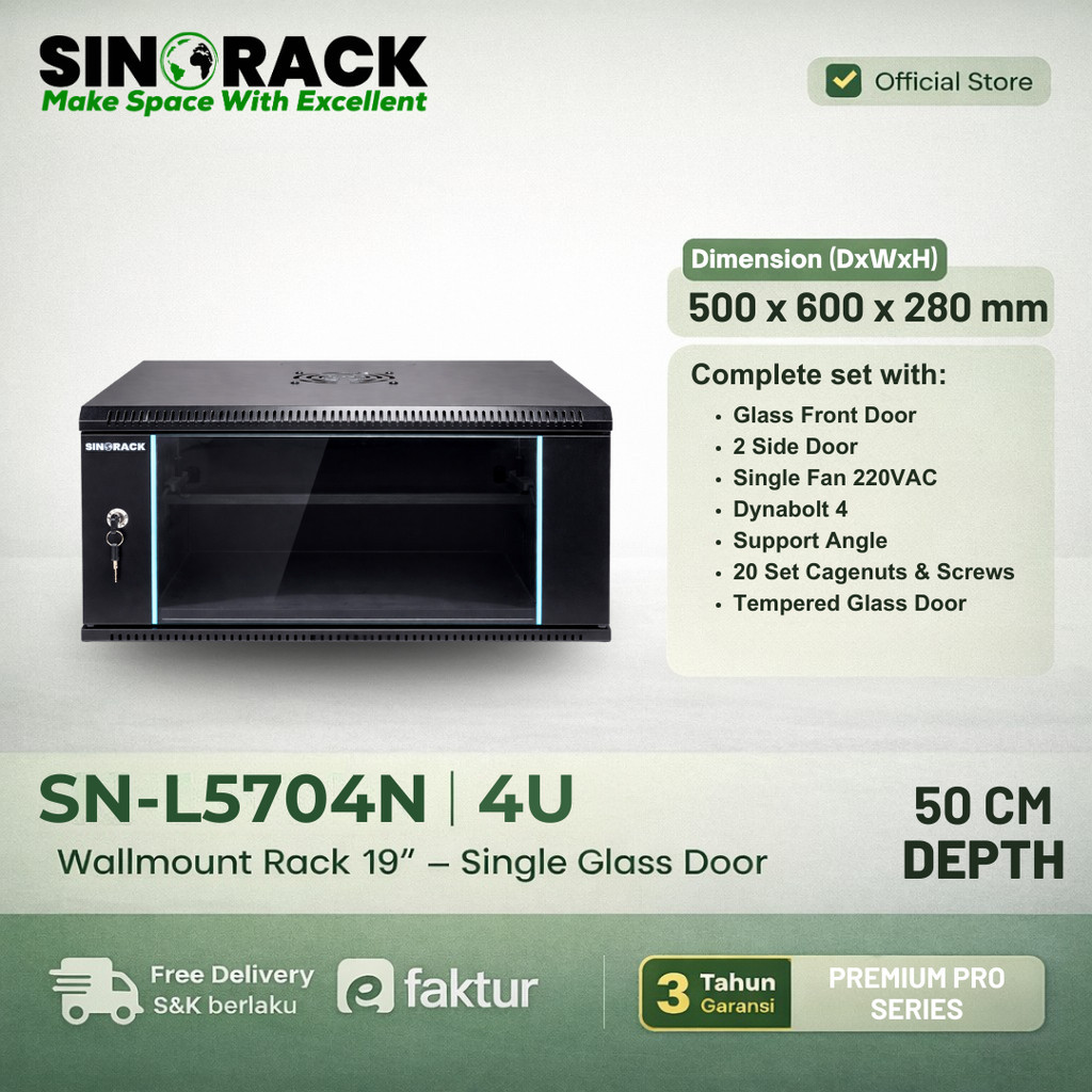 Sinorack Wall Mount Rack Server 4U Big Premium