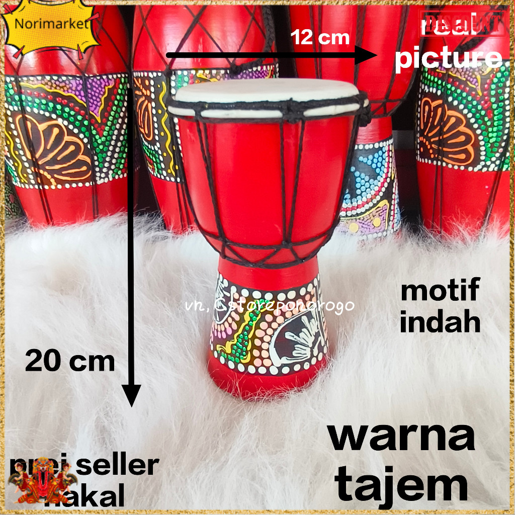 NEW JIMBE 20 CM / kendang jimbe / kendang jawa / kendang reog / ketipung / alat musik / barongan / p