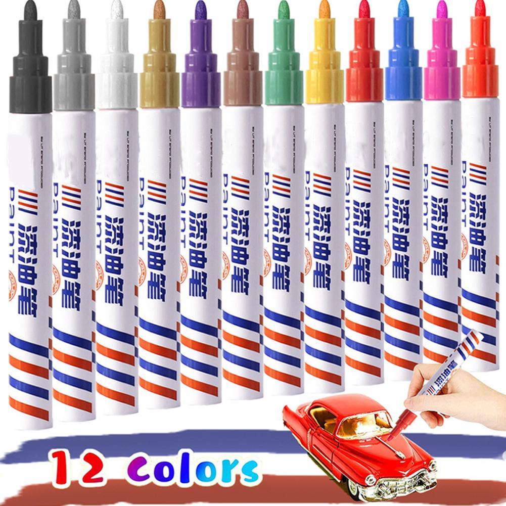 New Universal Car Paint Pen Waterproof Car Wheel Tire Oily Painting Mark Pen Metal Permanent Paint M
