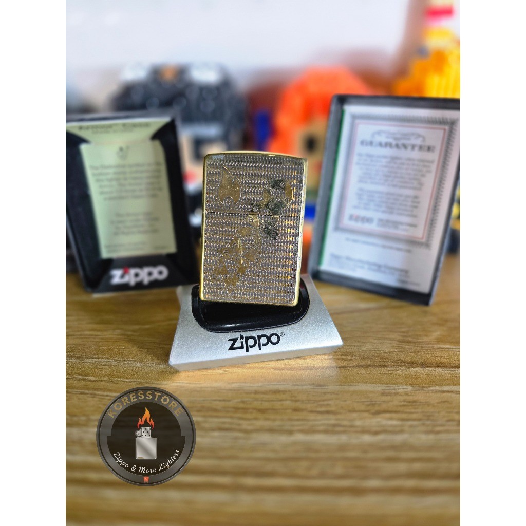 ZIPPO LOGO FLAME BOLT "Armour Case"