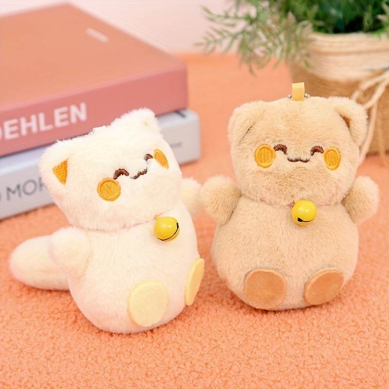 Yuma Gantungan Kunci Boneka kucing Bell yang menggemaskan, boneka Bell yang lucu, gantungan kunci ku