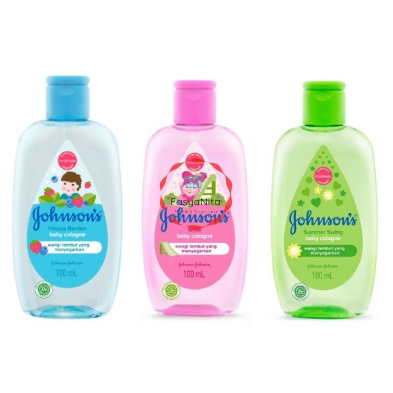 Johnson's Baby Cologne Happy Berries Slide Summer swing biru hijau pink 100 ml johnson - Fasyanita O