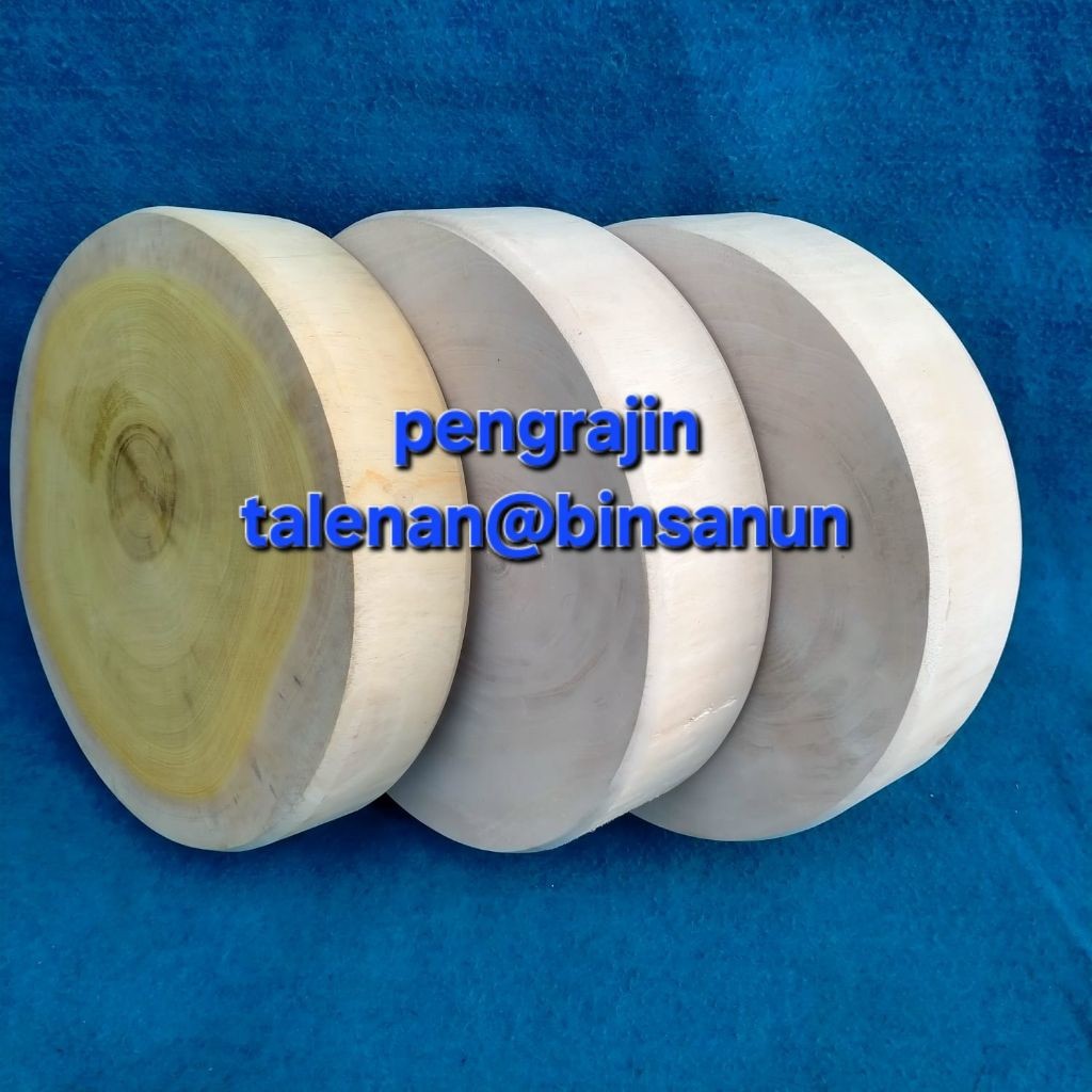 Talenan asli kayu asem ukuran 25 cm-Talenan kayu asem-talenan bulat