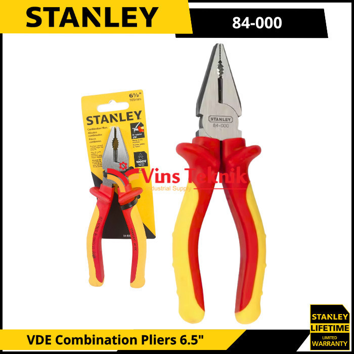 STANLEY Tang Kombinasi Tang Listrik VDE Combination Pliers 6.5" 84-000