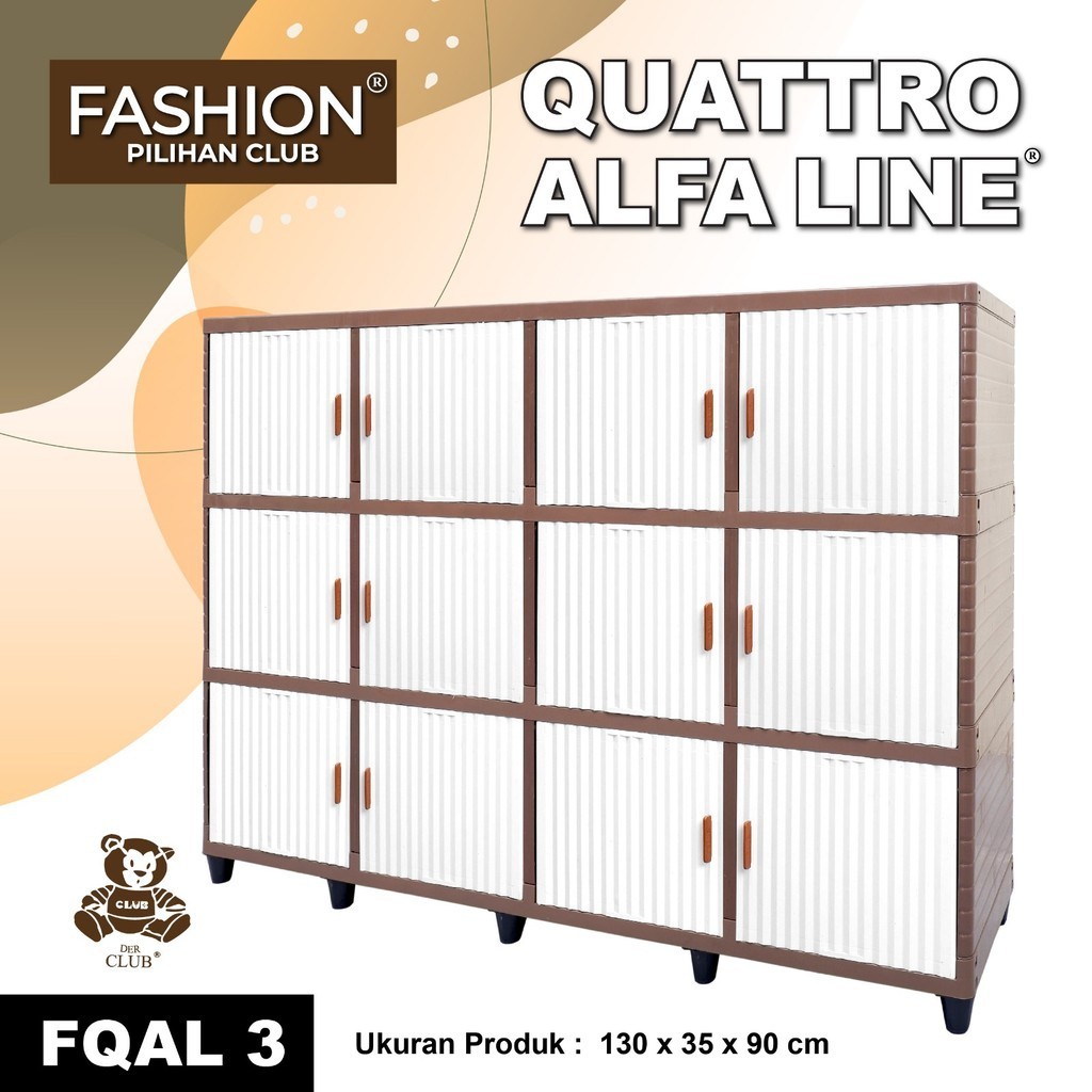 FASHION QUARTO 3 Susun FQAL (CLUB) -  Lemari plastik Club Susun 2 Susun 3 | Lemari Serbaguna | Lemar