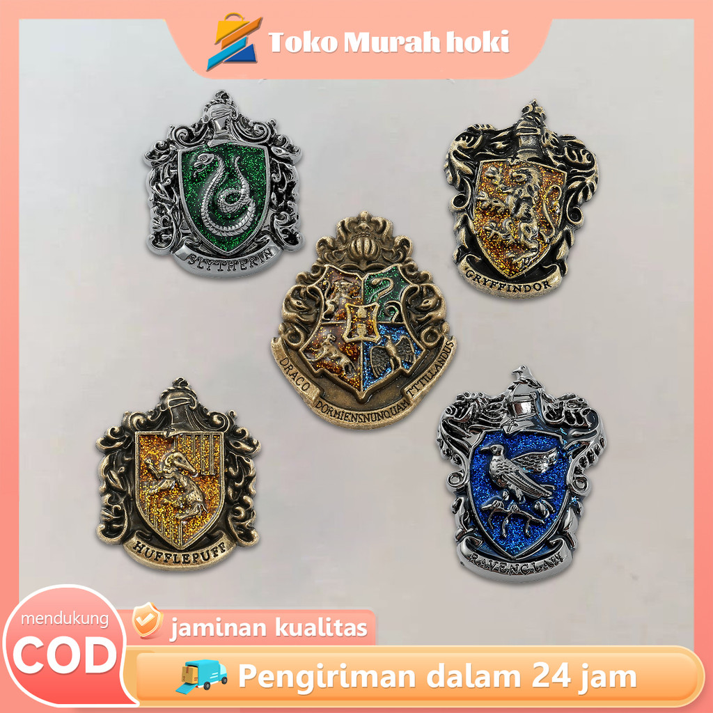 Brooch Asrama Hogwarts Bros Harry Potter Pin Slytherin Hufflepuff Ravenclaw Gryffindor