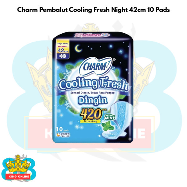 Charm Pembalut Cooling Fresh Night 42cm 10 Pads