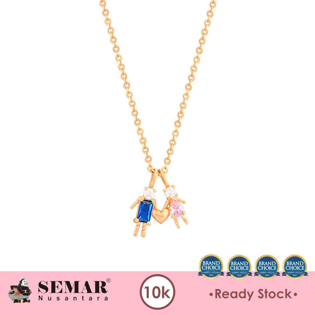 Kalung Emas Love Heart Soulmate Gold 10K Semar Nusantara - Limited Edition