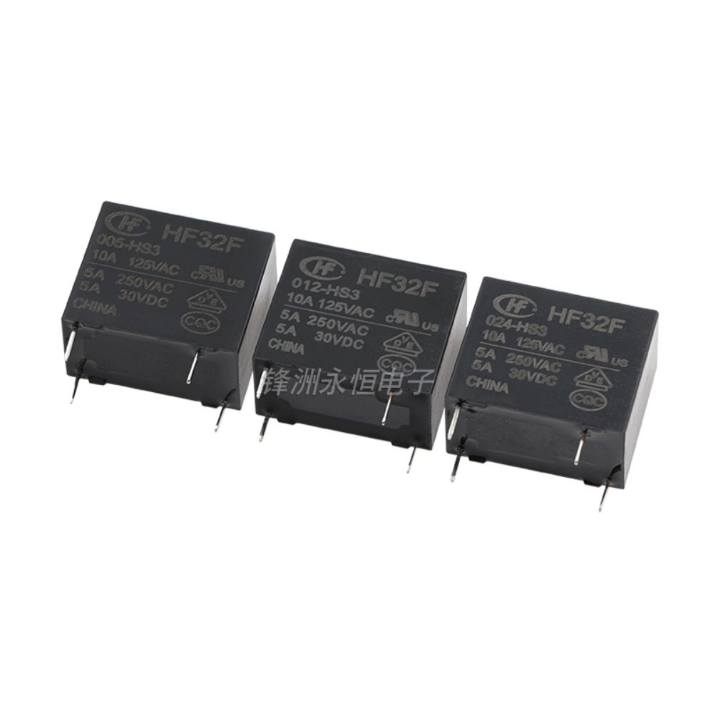 5 Buah/Lot Relay Daya HF32F JZC-32F-005 009 012 024-HS3 5A 250VAC 4PIN