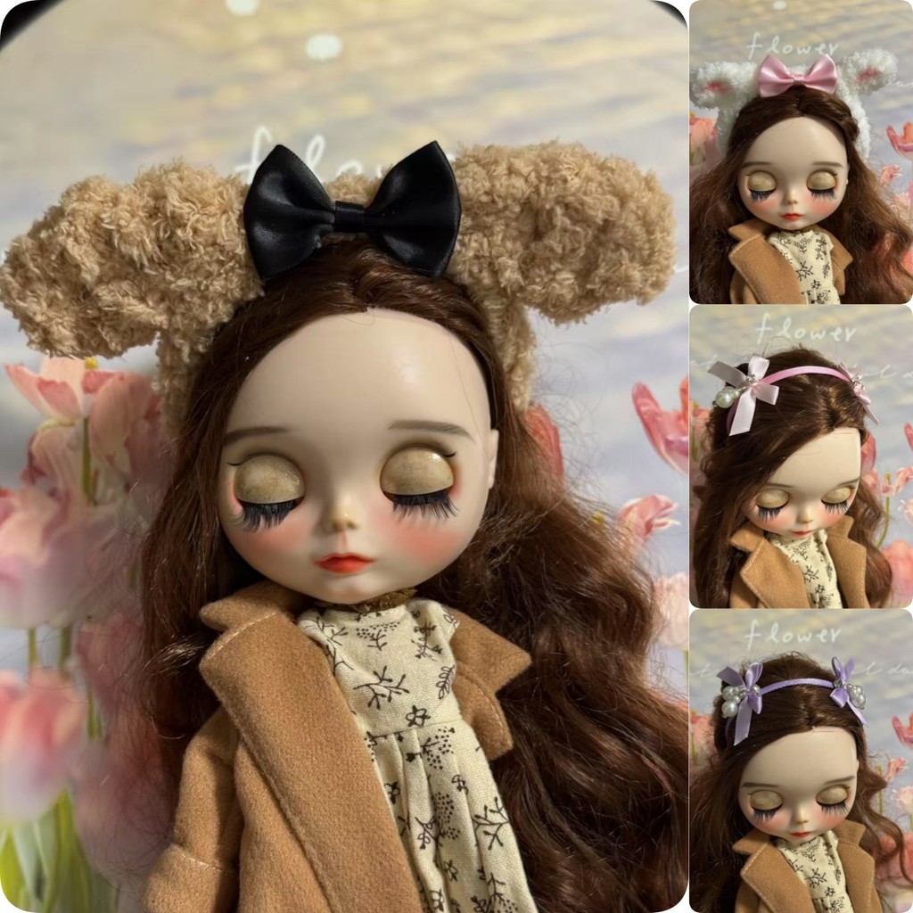 1/6 boneca blythe pérola bana artesanal boneca arco pérola bana acessórios de boneca