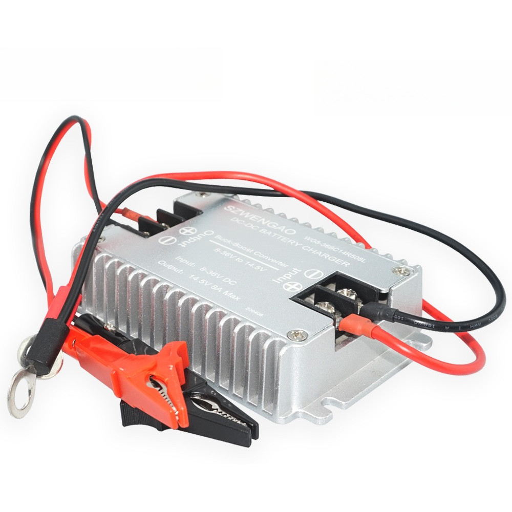 New Design 8-36V to 12.6V 14.5V 10A DC DC Buck Boost Converter Charger for Lithium Battery Charging 