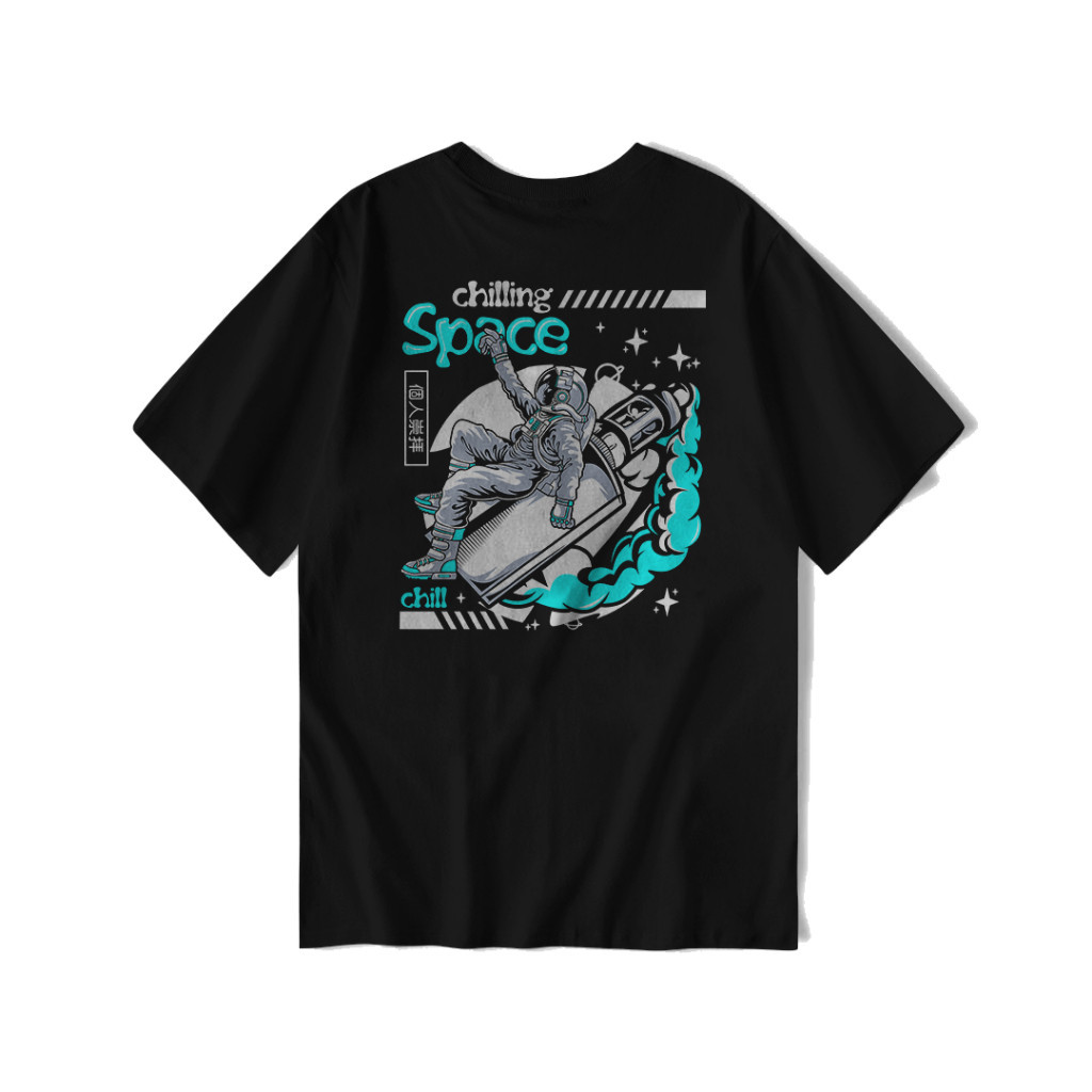 Kaos Pria distro Unisex Pria Wanita VAPERS CILLING SPACE  || 100% COTTON COMBED 24s PREMIUM