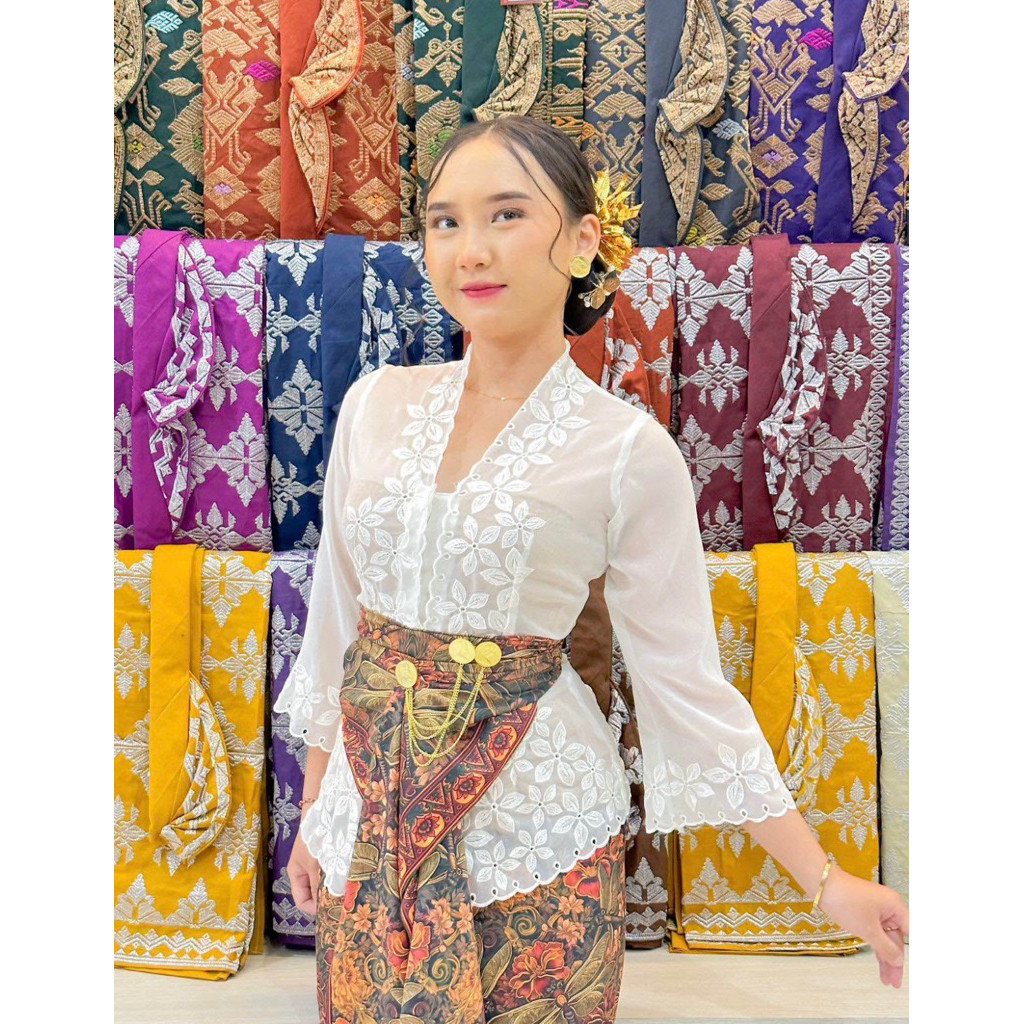SERI PUTIH 2 kebaya bordir bali murah terlaris terbaru kebaya encim kebaya kutu baru kebaya putih ba