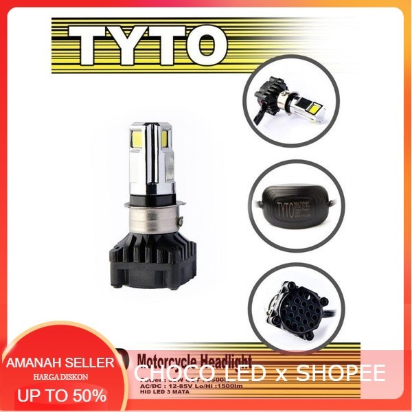 LAMPU LED MOTOR 3 SISI H4 H6 TYTO ORIGINAL