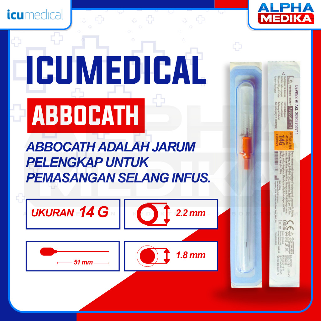 Abbocath - Abbocath Venisystems 14G / Jarum Infus