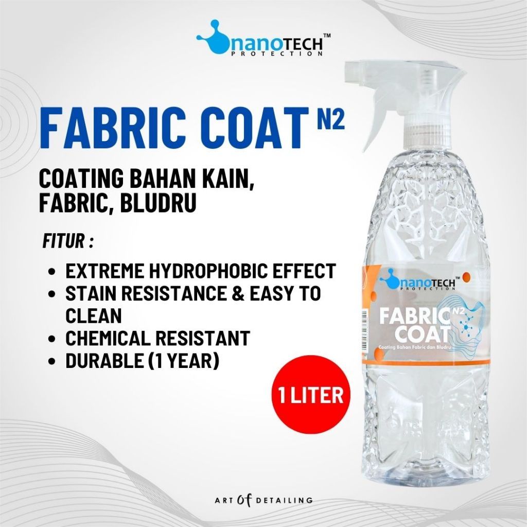 FABRIC COAT 1L - nanoTECH PROTECTION - FABRIC COATING - COATING BAHAN KAIN FABRIC BLUDRU SUEDE KANVA