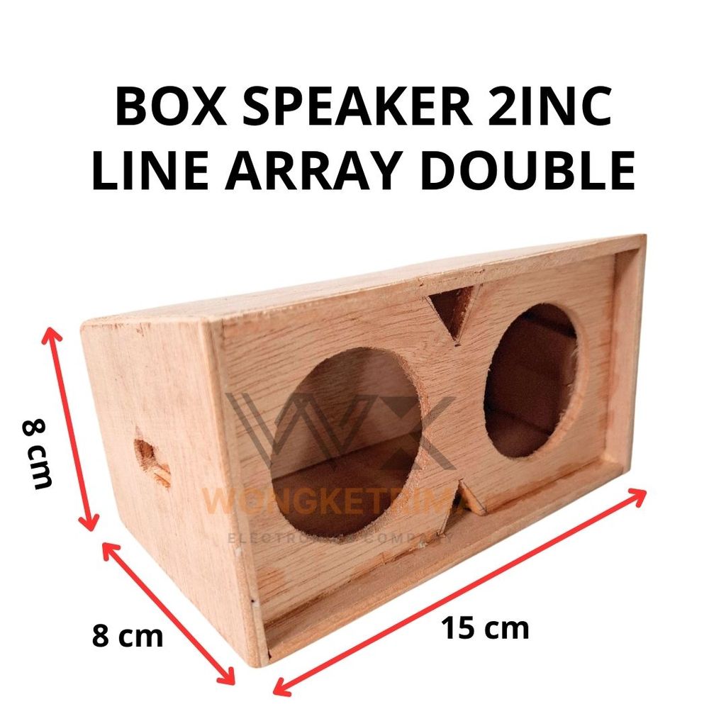 Box Speaker 2 Inch Line Array Double Box Kosongan Isi 2 Lubang Speaker