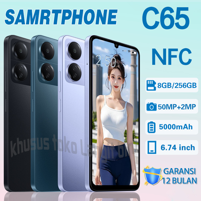 Hp Xiaomi Poco C65 Ram 8/256GB NFC  Garansi 1 Tahun Smartphone