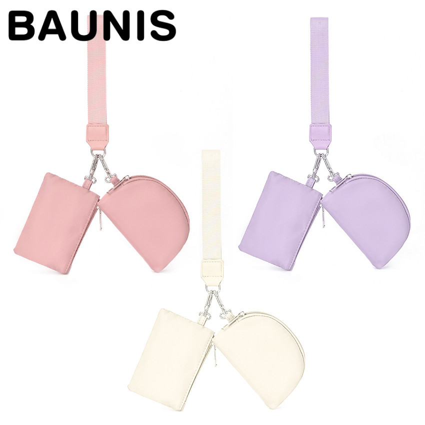 Baunis Tas Pergelangan Wanita Olahraga Pouch Mini Tempat Kartu ATM Bank Portable