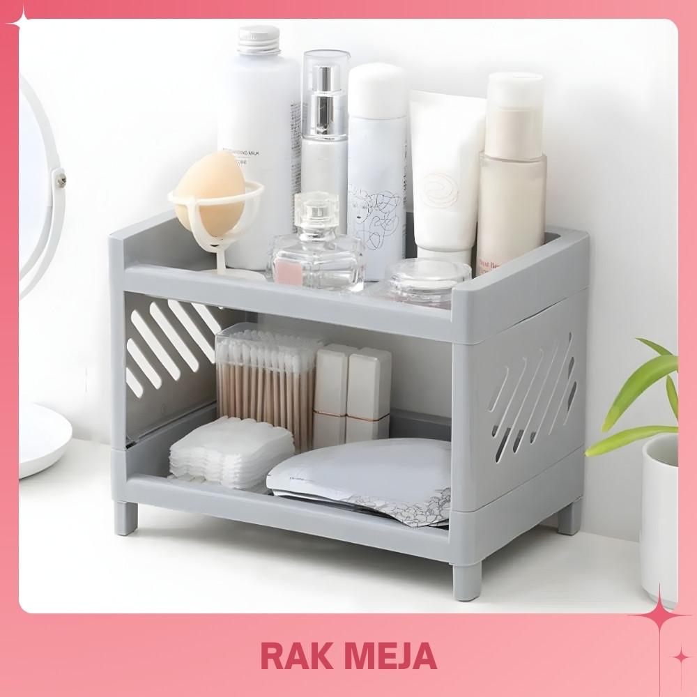 Rak Serbaguna Portable Murah / Meja Plastik Kosmetik Mini / Rak meja kecil multifungsi