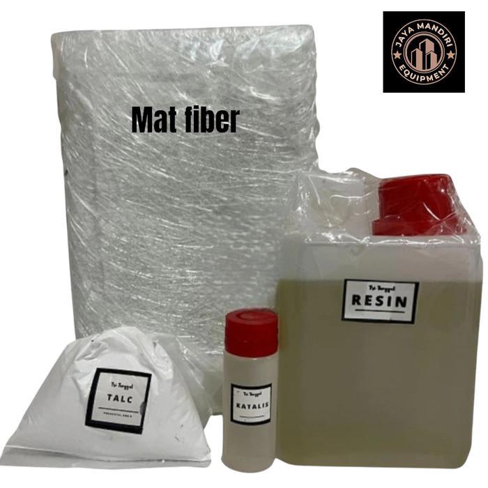paket Resin katalis mat fiber talk 500ml 1liter