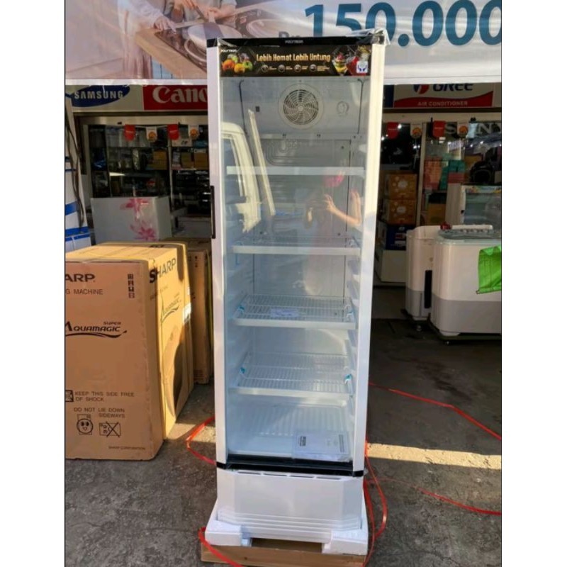 SHOWCASE POLYTRON SCN-230 PENDINGIN MINUMAN 4RAK NEW Garansi Resmi