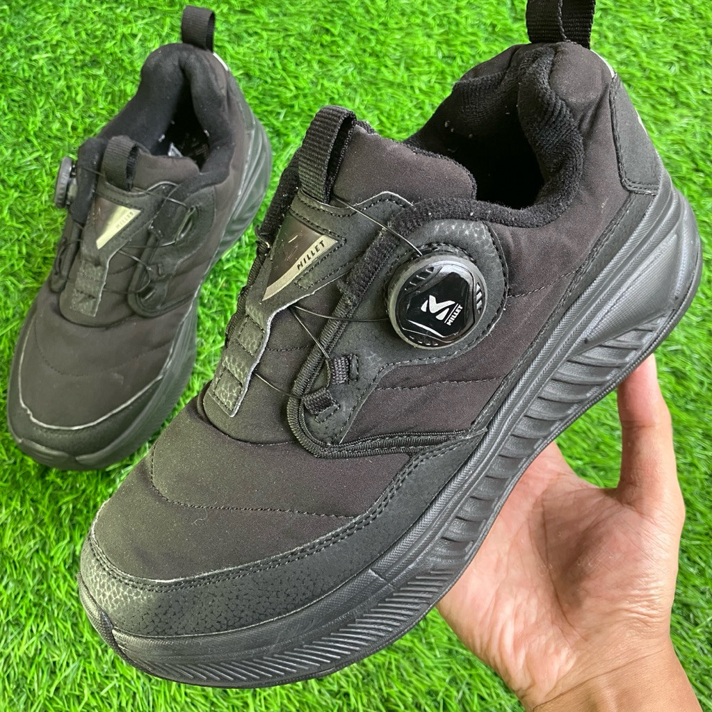 MILLET Boa Low Full Black sneakers shoes ukuran 40
