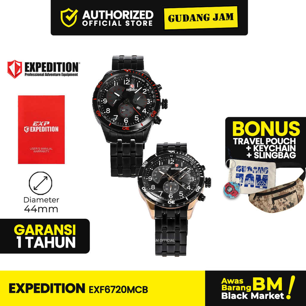 Jam Tangan Pria Analog Expedition EXF6720MCB Series Stainless