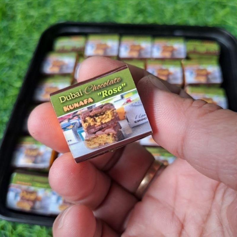 RR-  300pcs Wrapper (kertas pembungkus) Custom Coklat Dadu / Coklat Dubai Mini Free Design