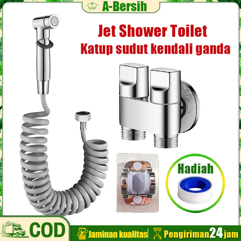 Toilet Shower Jet 1 Set Perak Shower Kloset  Shower Kamar Mandi Semprotan Toilet Duduk  wasser Klose