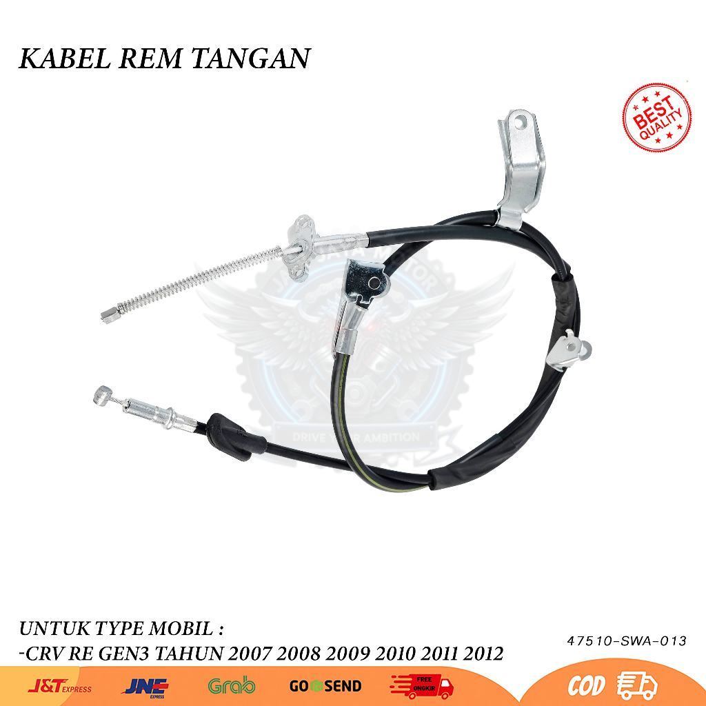 Kabel Rem Tangan Honda CRV Gen 3 2007-2012 RE - Sling Handbrake Parkir Belakang Kanan Kiri